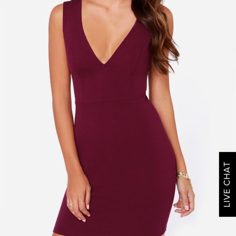 HEART FULL OF SOUL BURGUNDY LACE DRESS